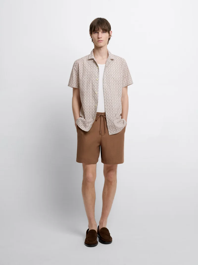 Chemise manches courtes regular à motif