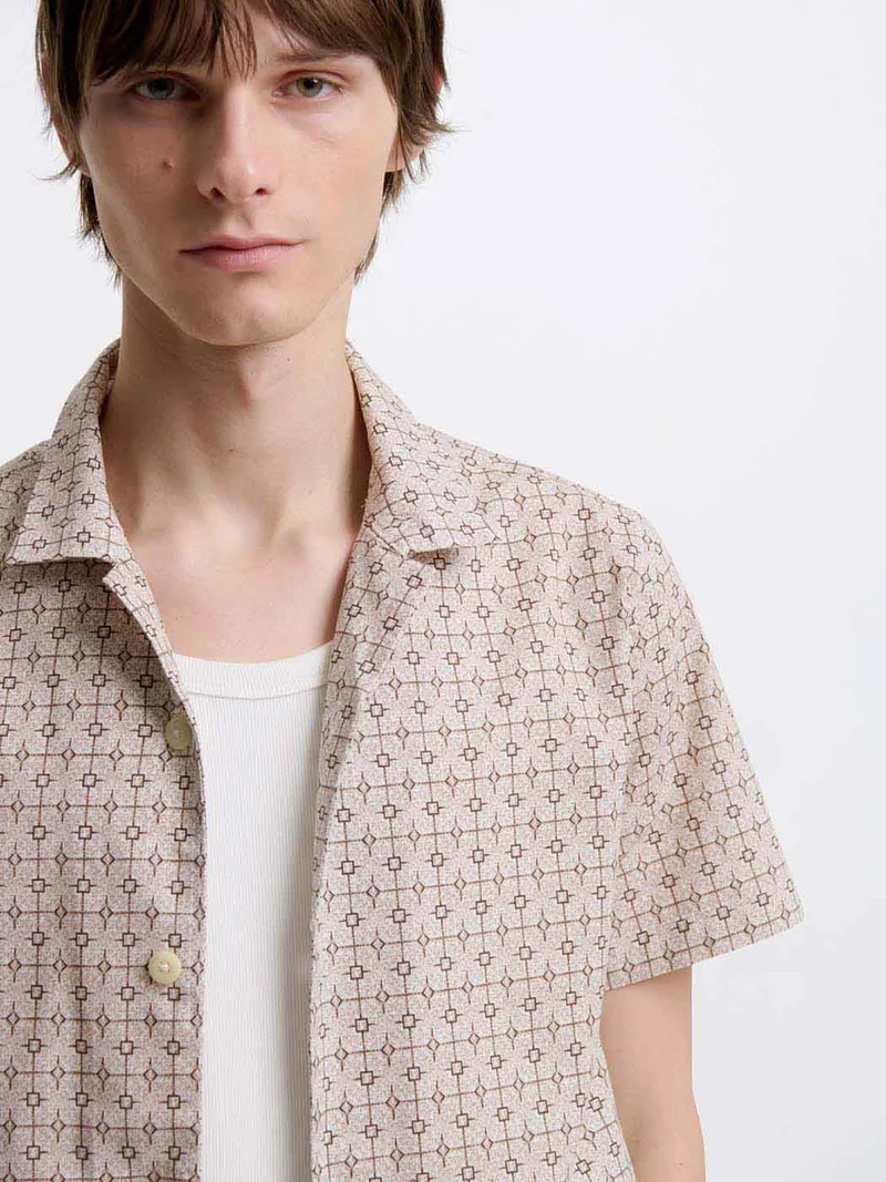 Chemise manches courtes regular à motif