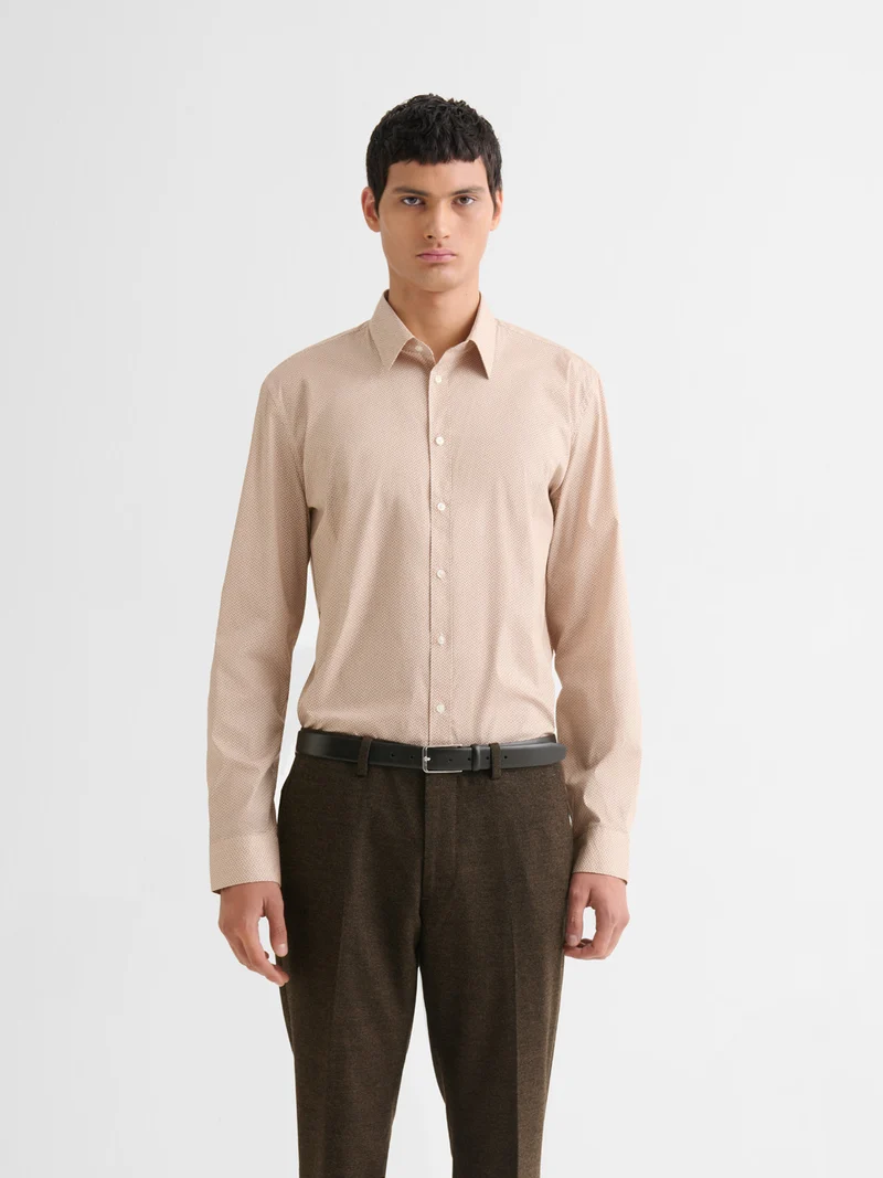 Chemise extraslim stretch à motif