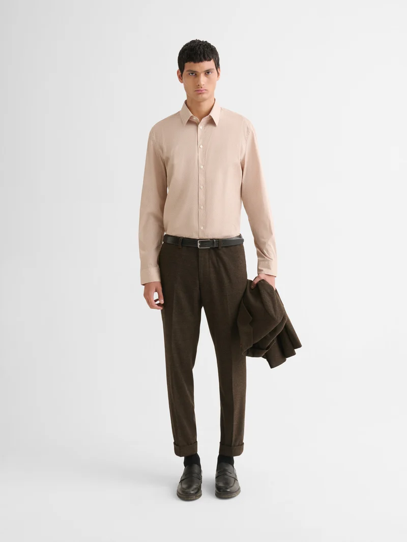 Chemise extraslim stretch à motif