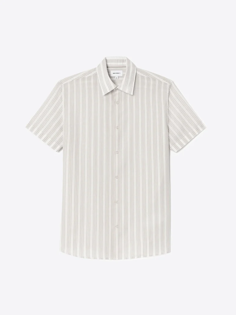 Chemise manches courtes slim rayée