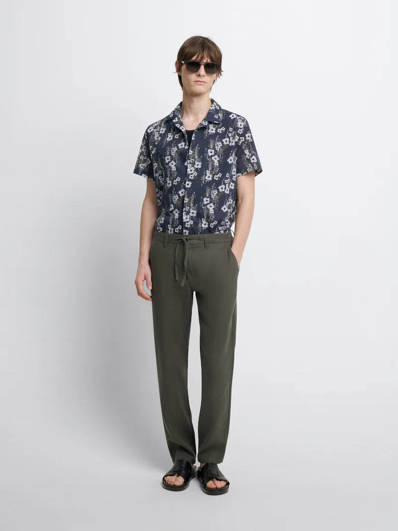 Chemise manches courtes regular fleurie