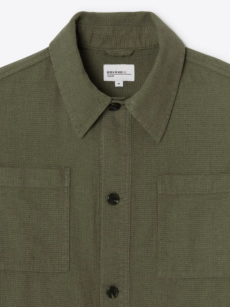 Surchemise regular en coton lin