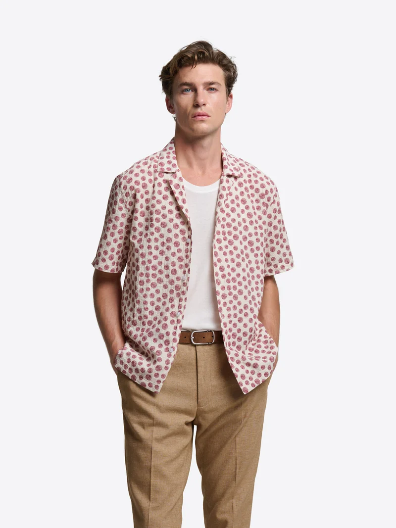Chemise manches courtes regular à motif