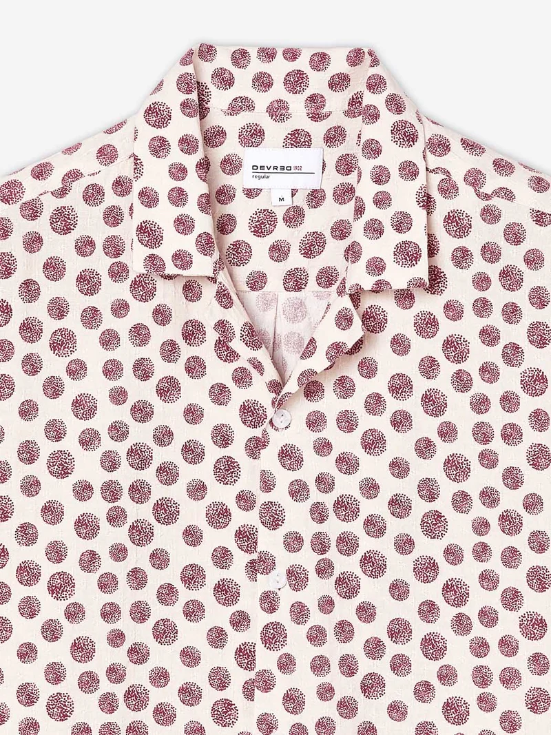Chemise manches courtes regular à motif