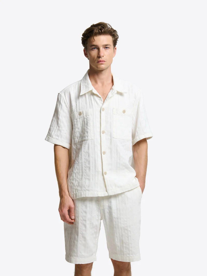 Chemise manches courtes regular rayée