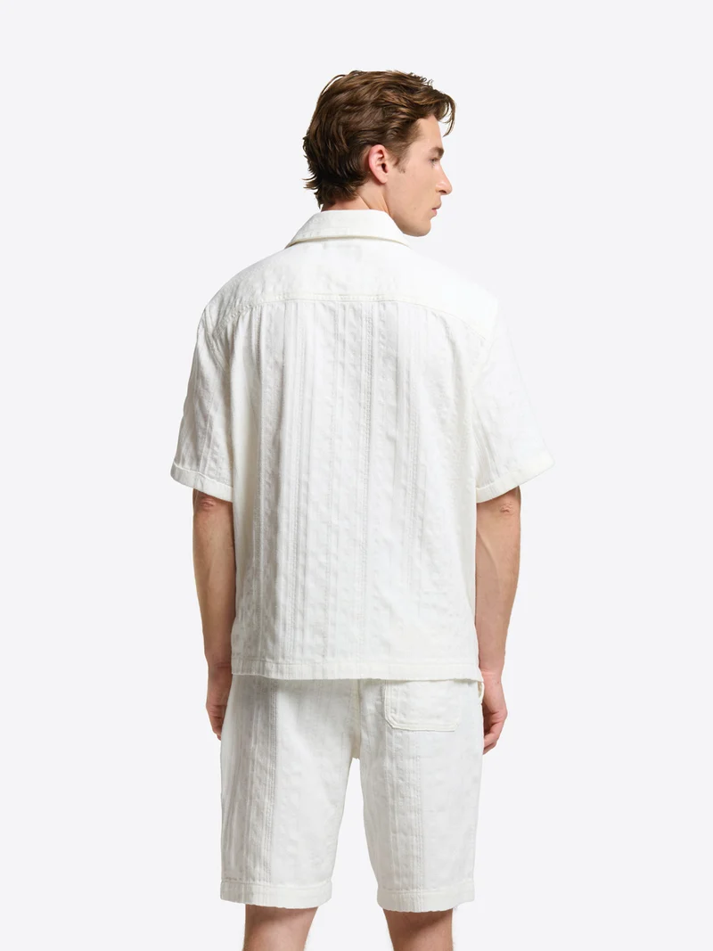 Chemise manches courtes regular rayée