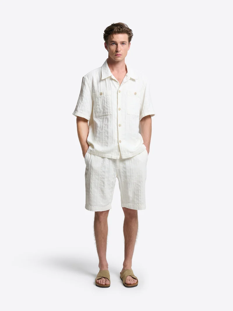 Chemise manches courtes regular rayée