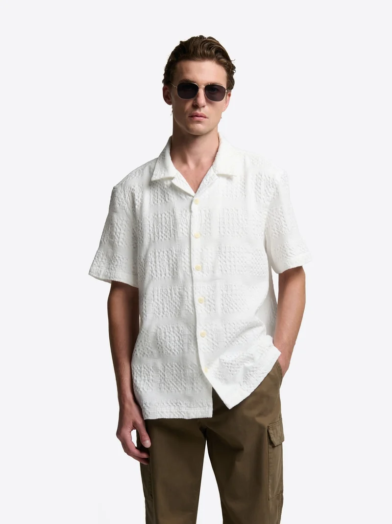 Chemise manches courtes regular en coton