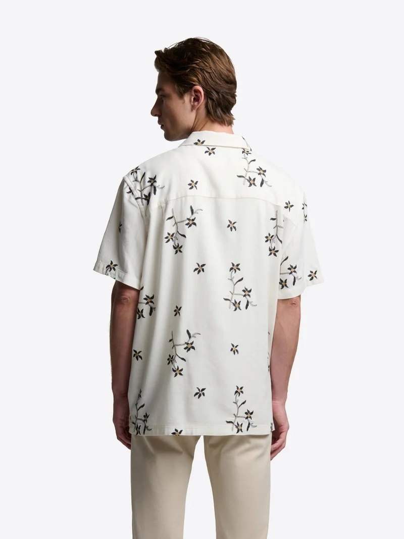 Chemise manches courtes regular fleurie