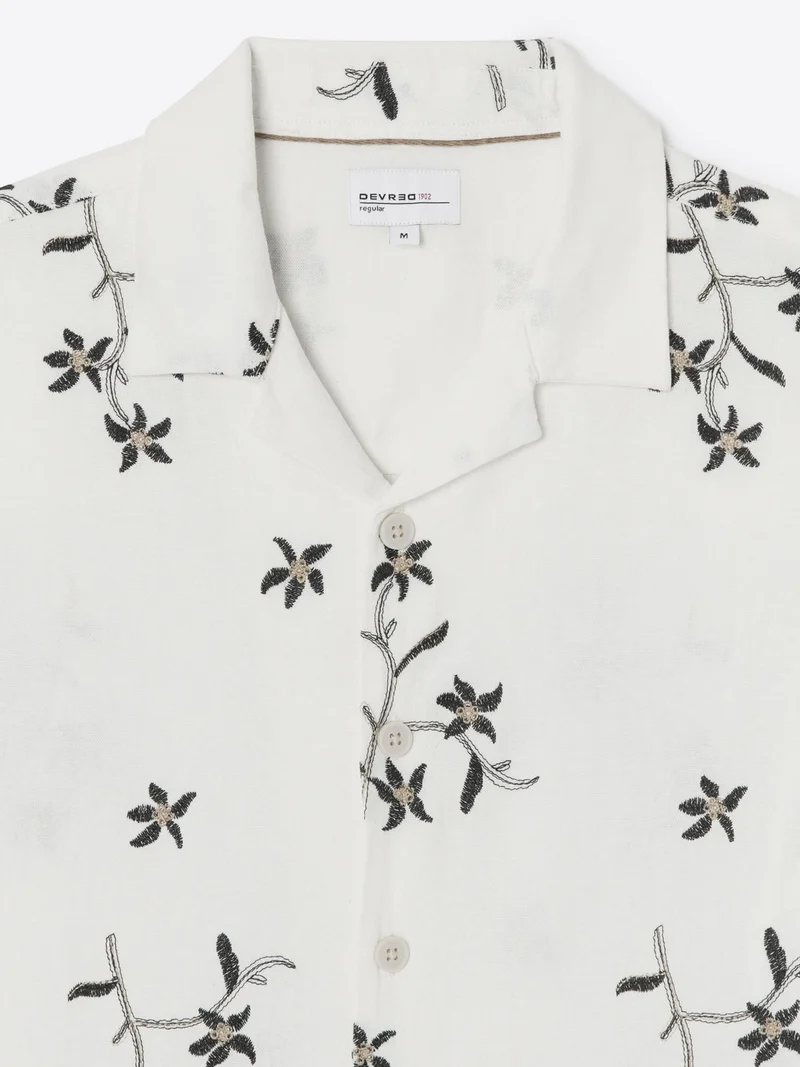 Chemise manches courtes regular fleurie