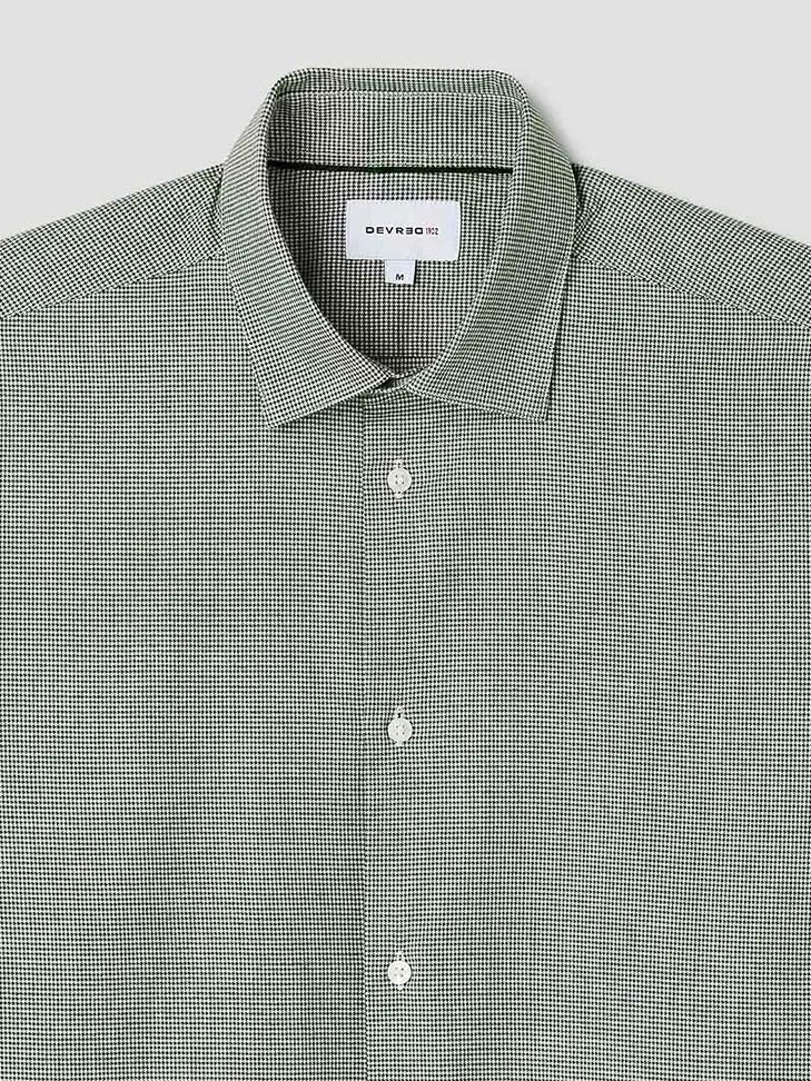 Chemise slim en coton à carreaux