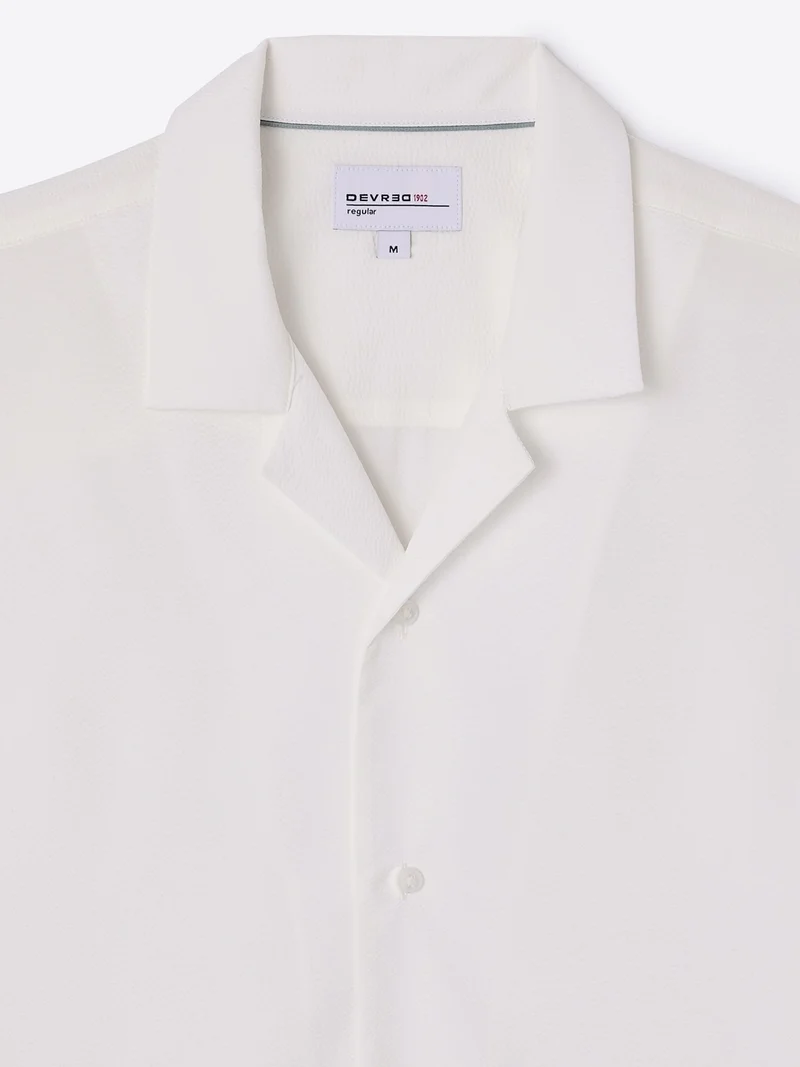 Chemise manches courtes en seersucker