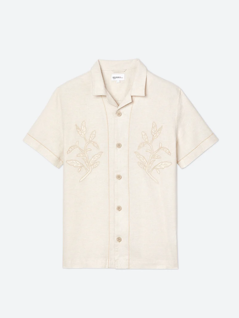 Chemise manches courtes regular fleurie
