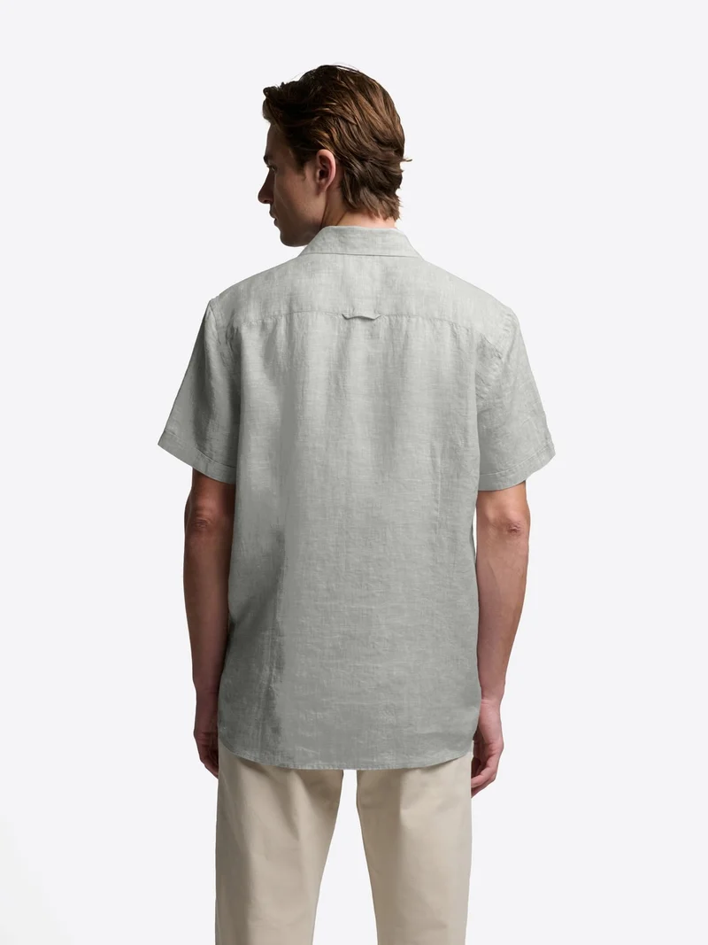 Chemise manches courtes slim en lin