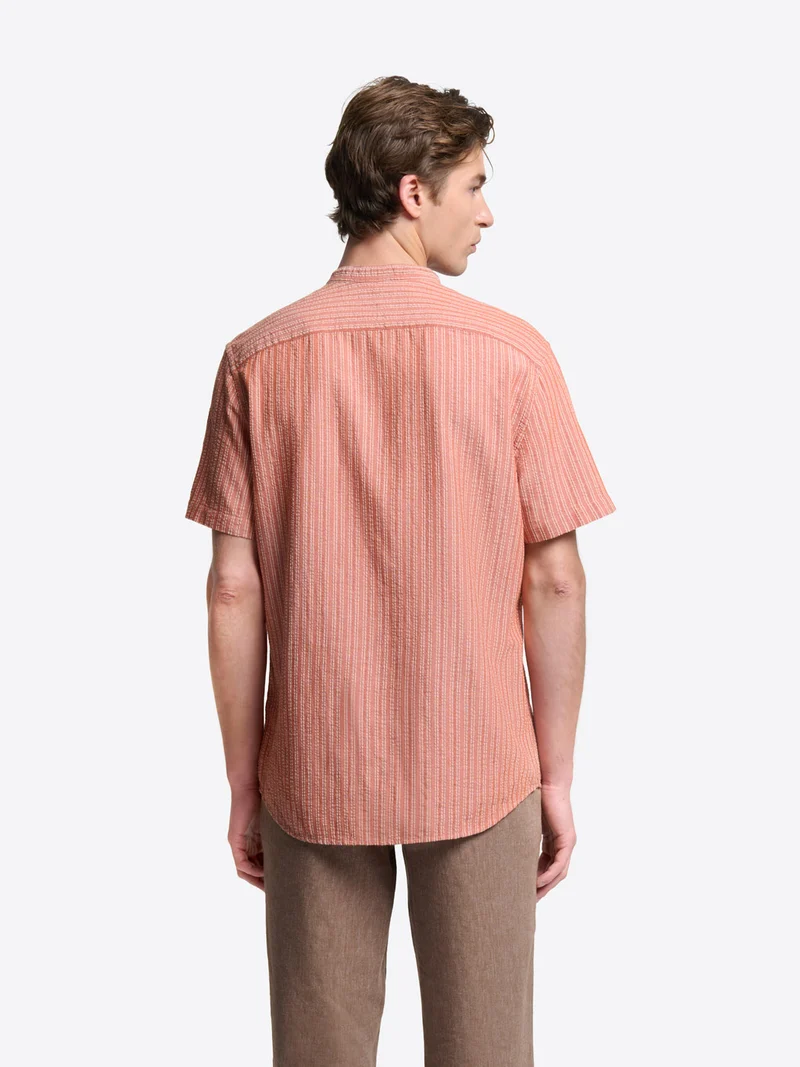 Chemise manches courtes slim rayée