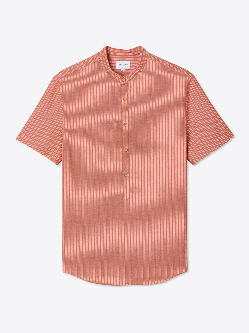Chemise manches courtes slim rayée