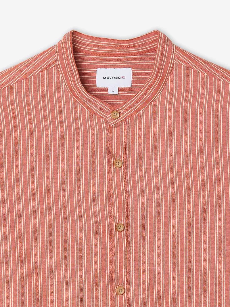 Chemise manches courtes slim rayée