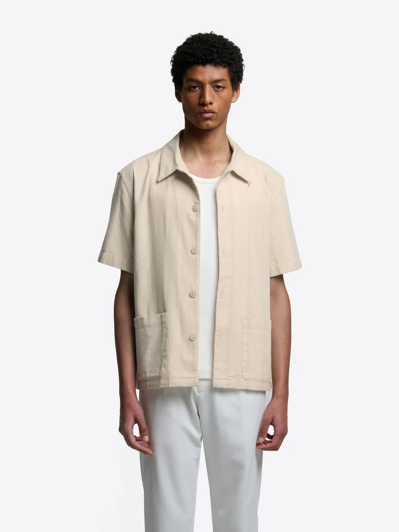 Chemise manches courtes regular en coton