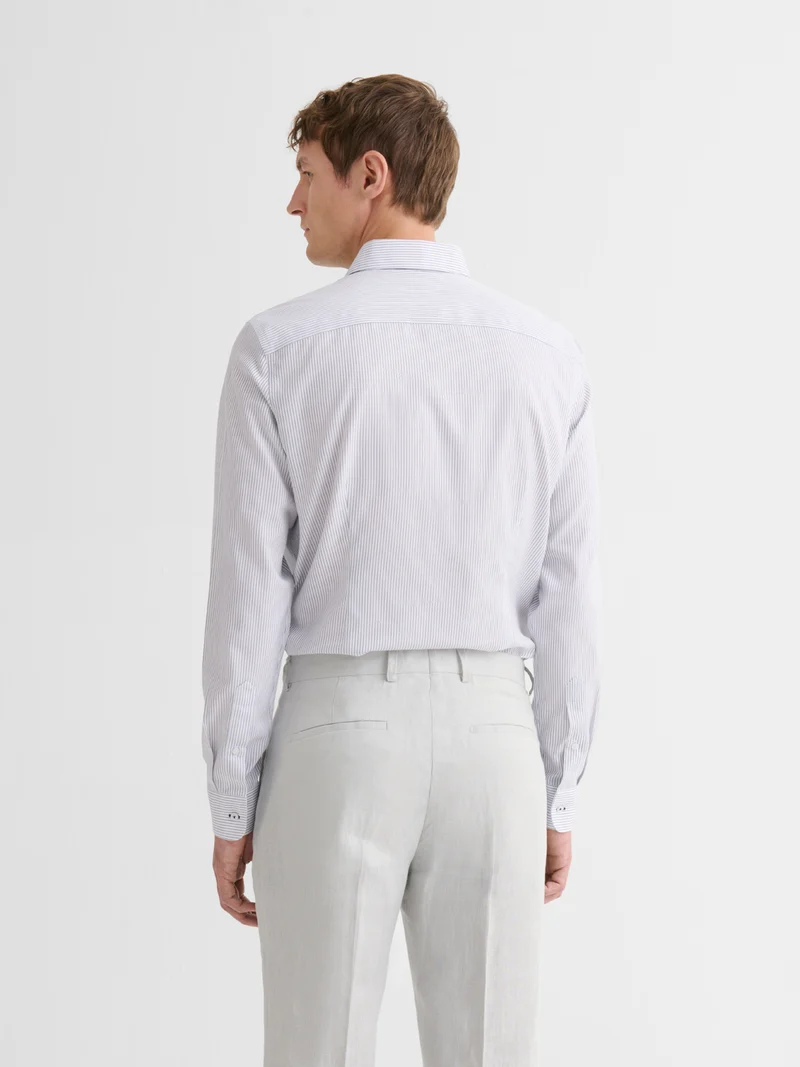 Chemise slim sans repassage rayée