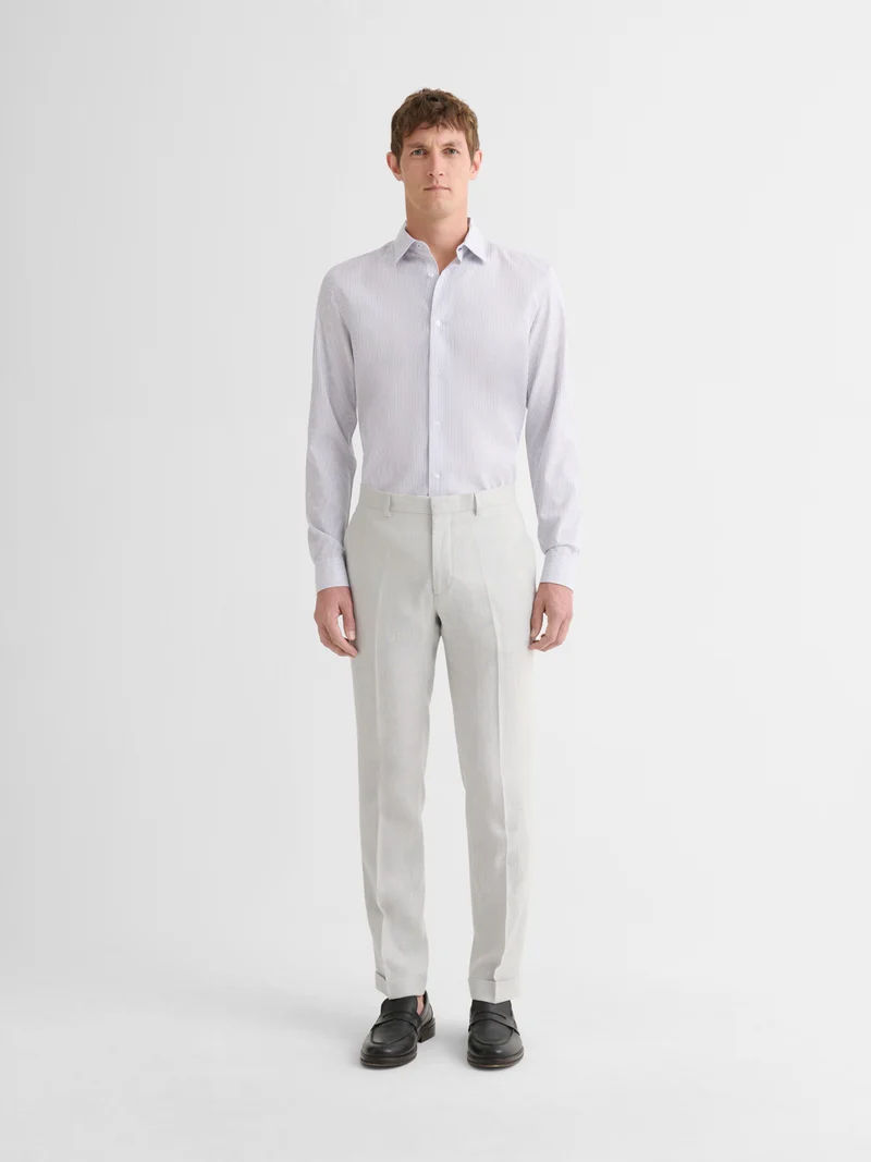 Chemise slim sans repassage rayée
