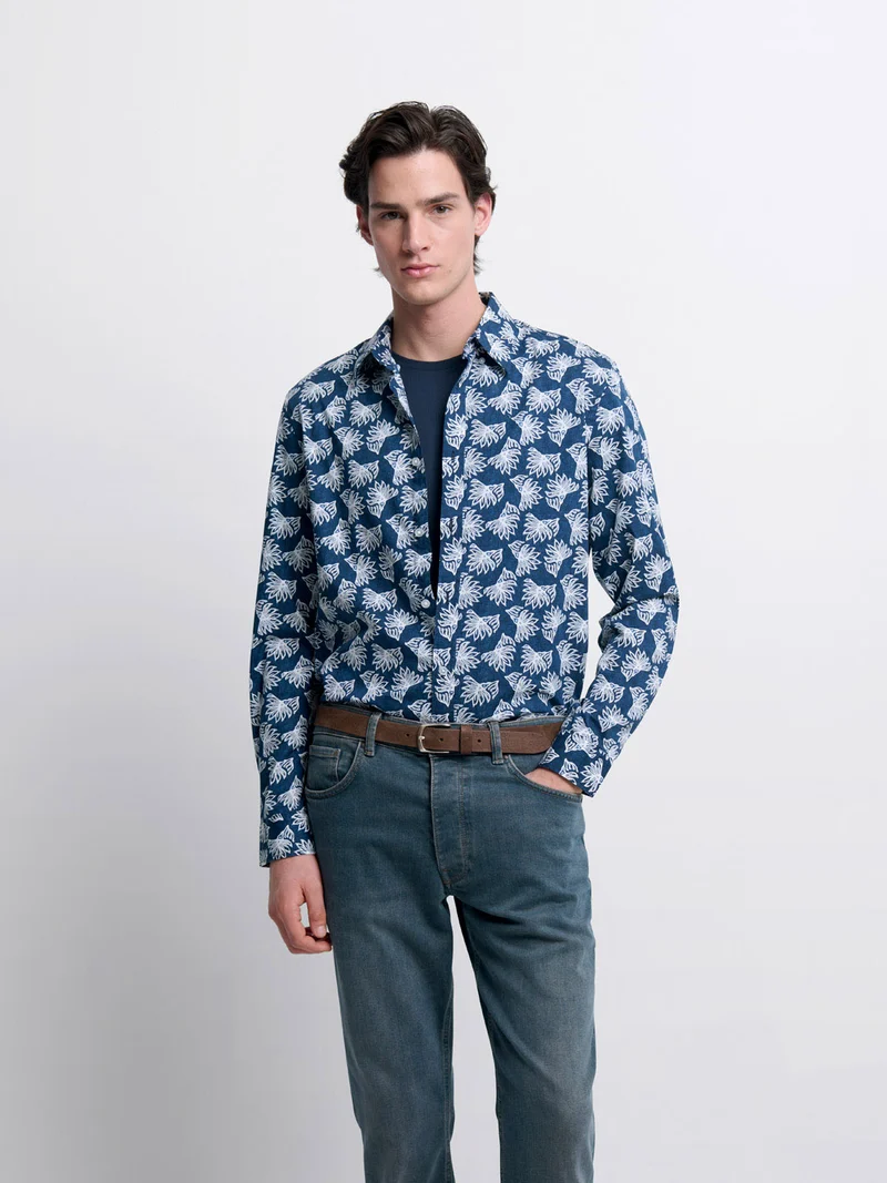 Chemise slim fleurie