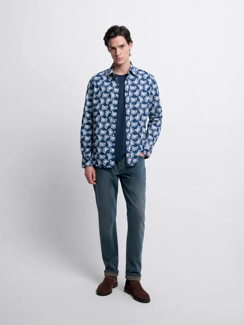 Chemise slim fleurie