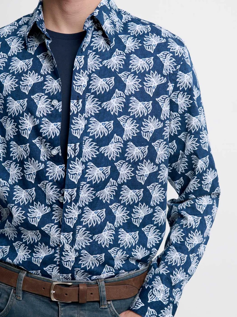 Chemise slim fleurie