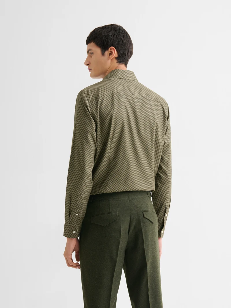 Chemise slim sans repassage à motif
