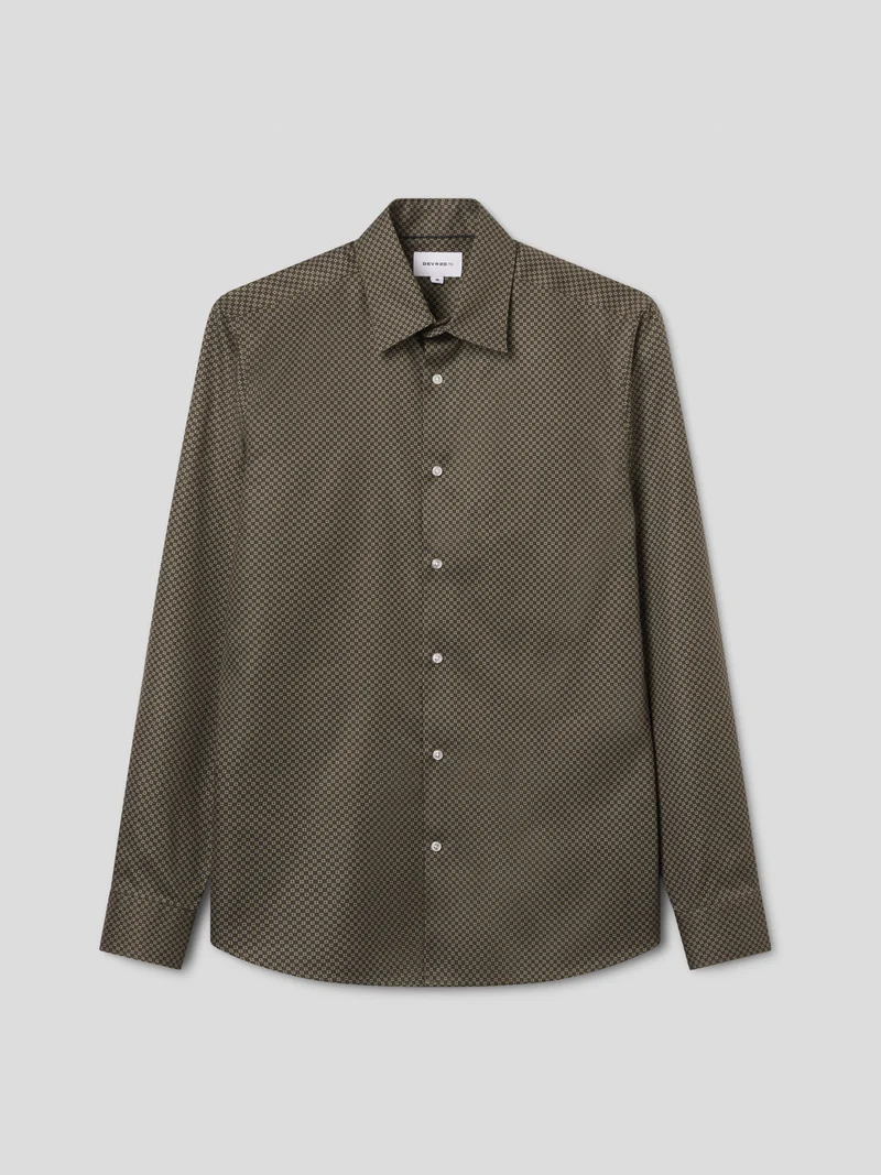 Chemise slim sans repassage à motif