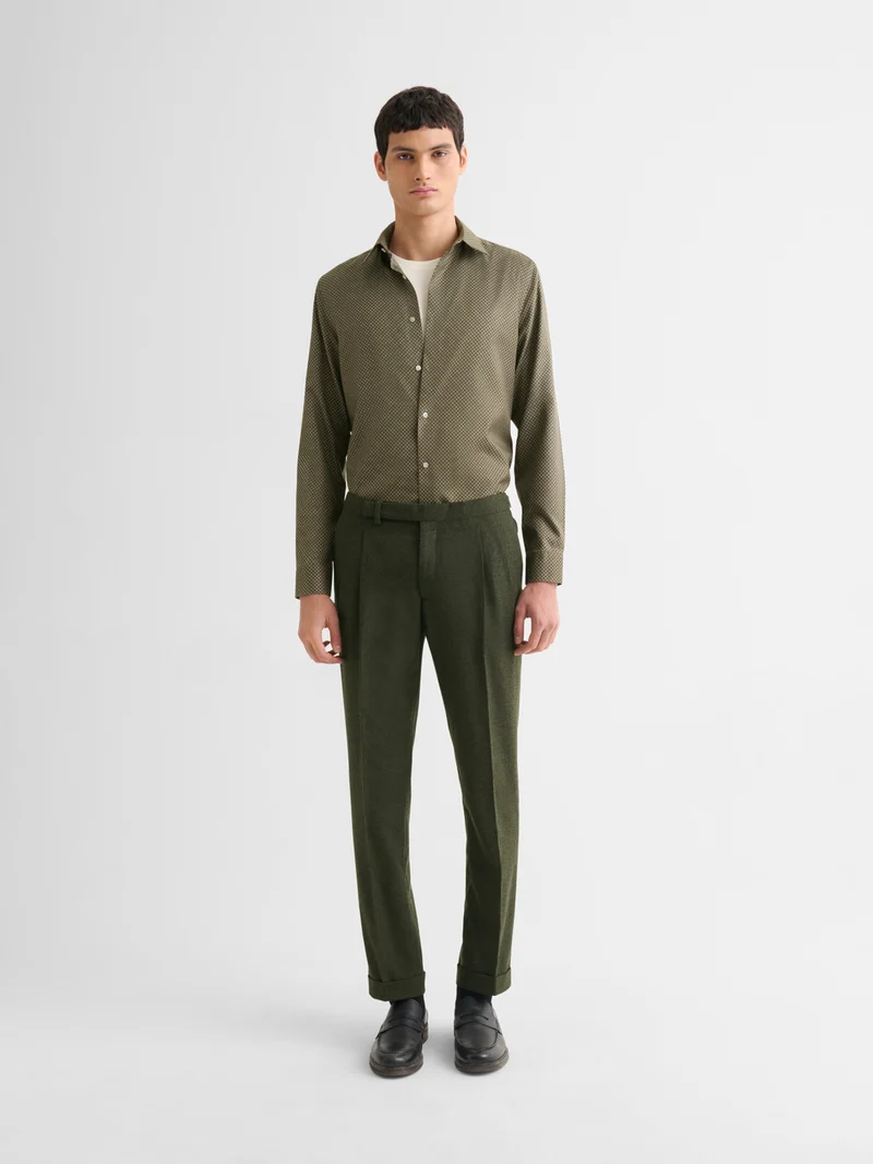 Chemise slim sans repassage à motif