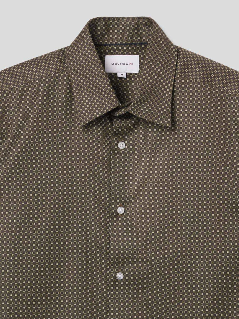 Chemise slim sans repassage à motif