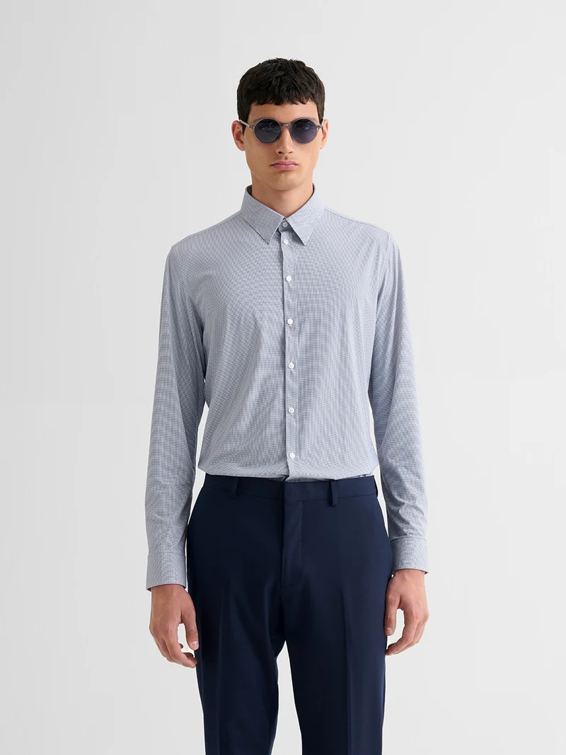 Chemise extraslim stretch à motif
