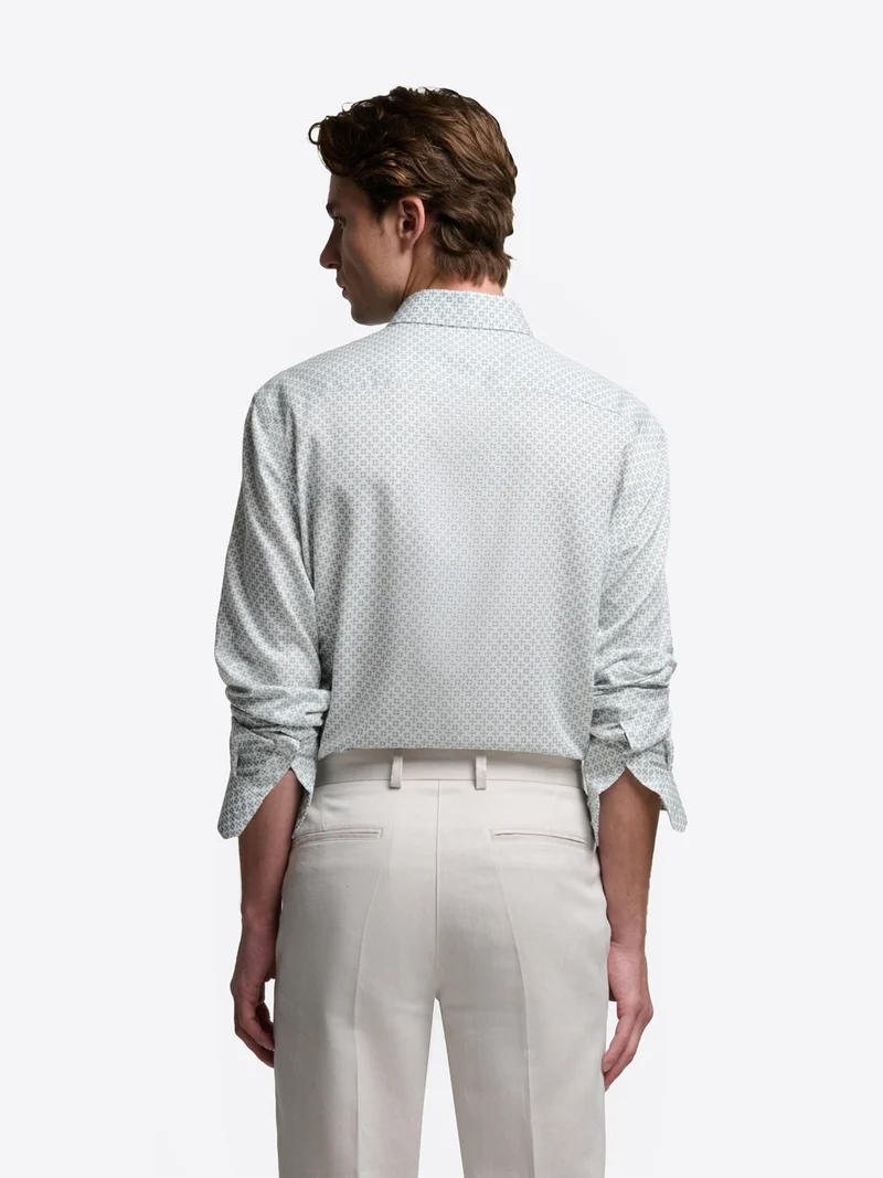 Chemise slim à motif en coton modal