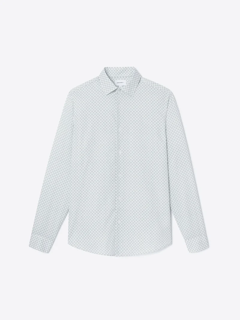 Chemise slim à motif en coton modal