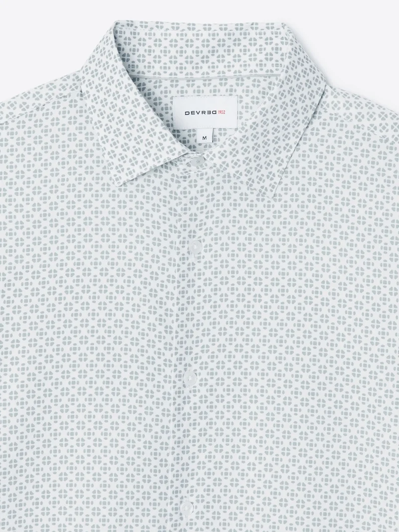 Chemise slim à motif en coton modal