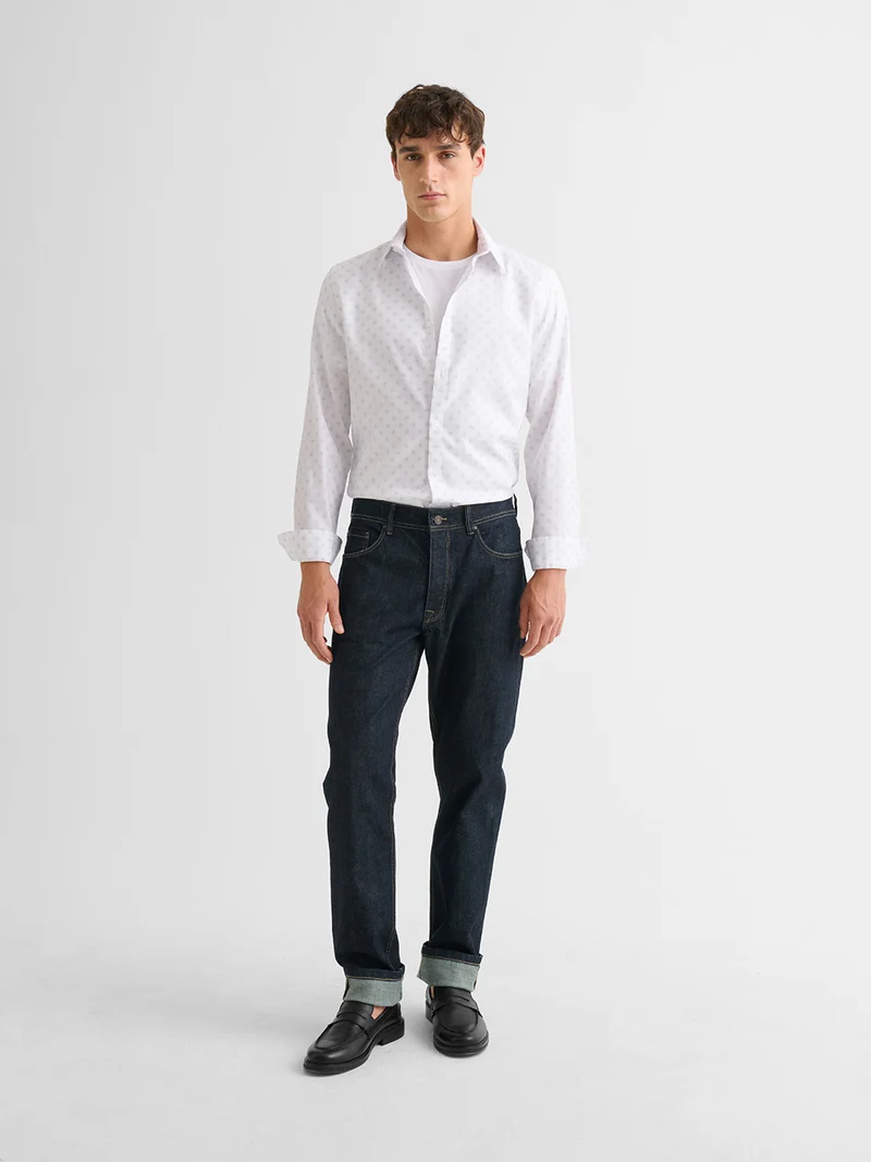 Chemise extraslim sans repassage à motif