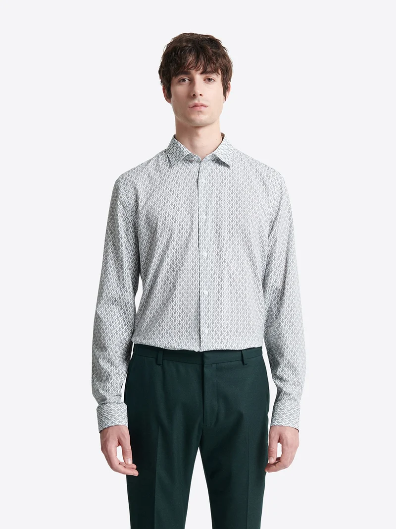 Chemise slim à motif