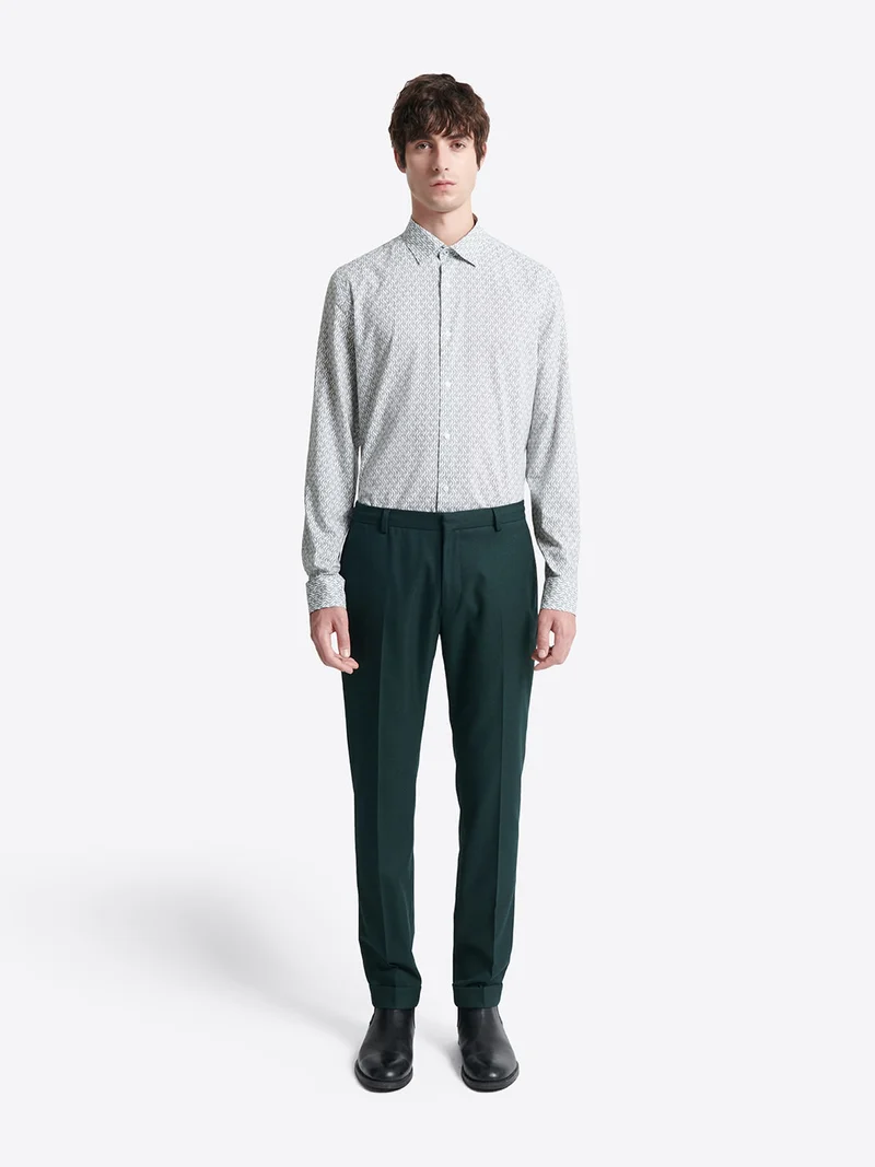 Chemise slim à motif
