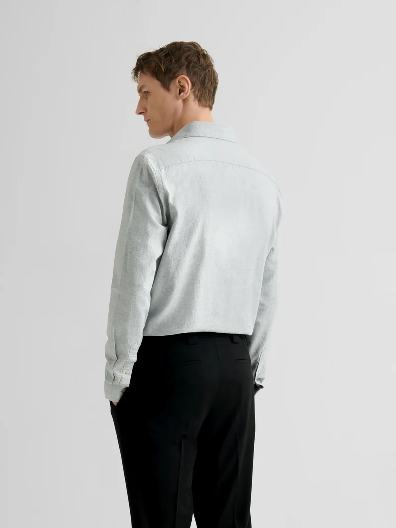 Chemise slim en coton chiné