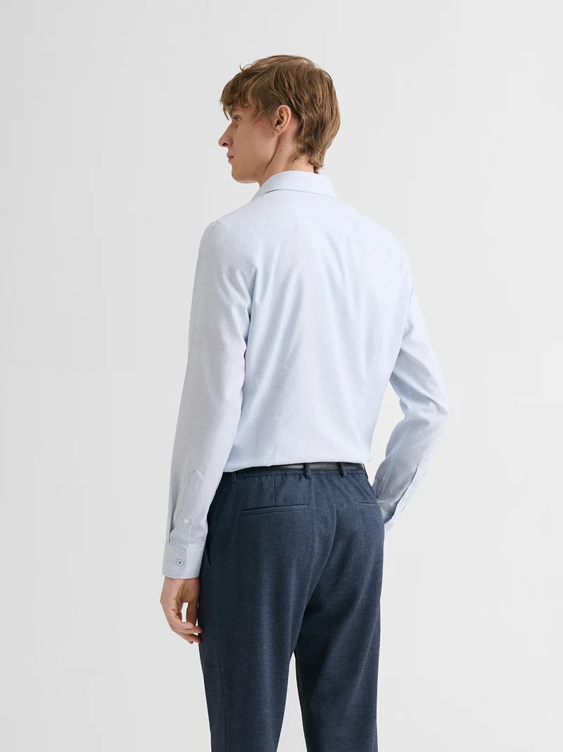 Chemise slim sans repassage à motif