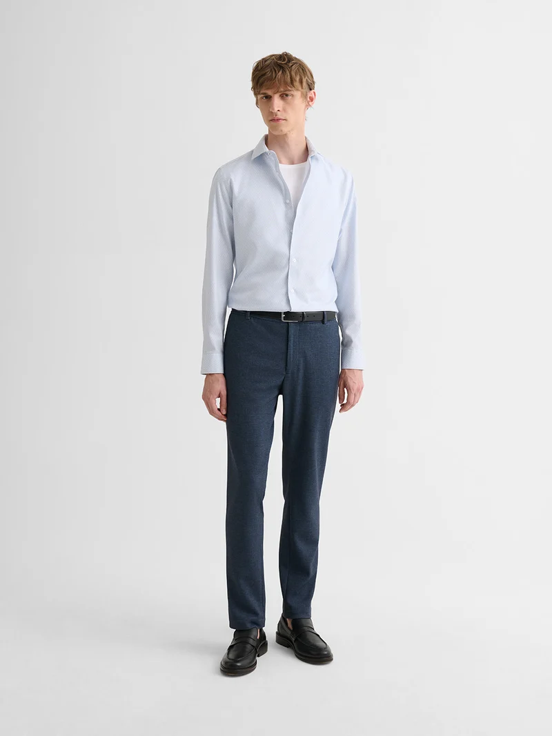 Chemise slim sans repassage à motif
