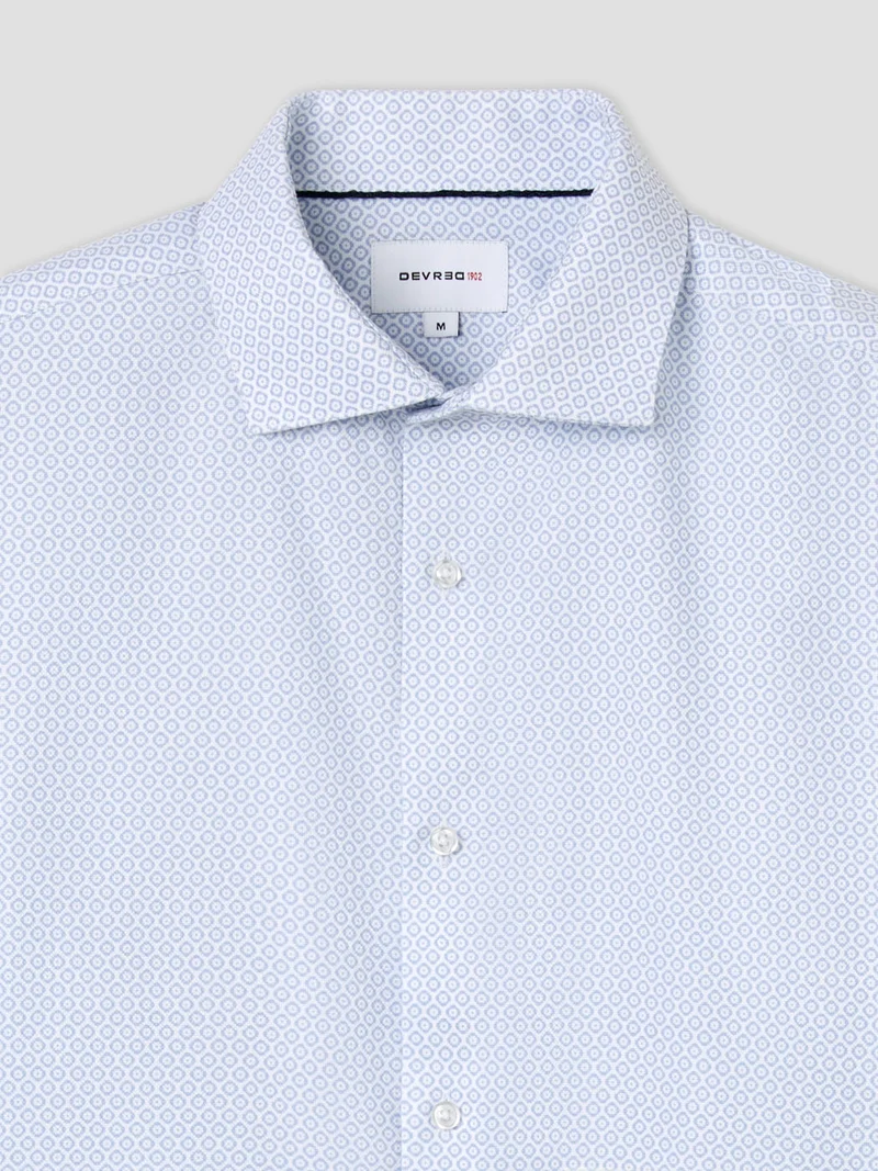 Chemise slim sans repassage à motif