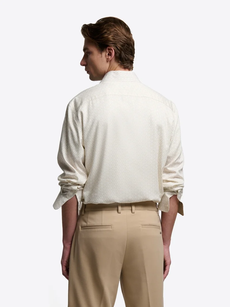 Chemise slim à motif en coton modal