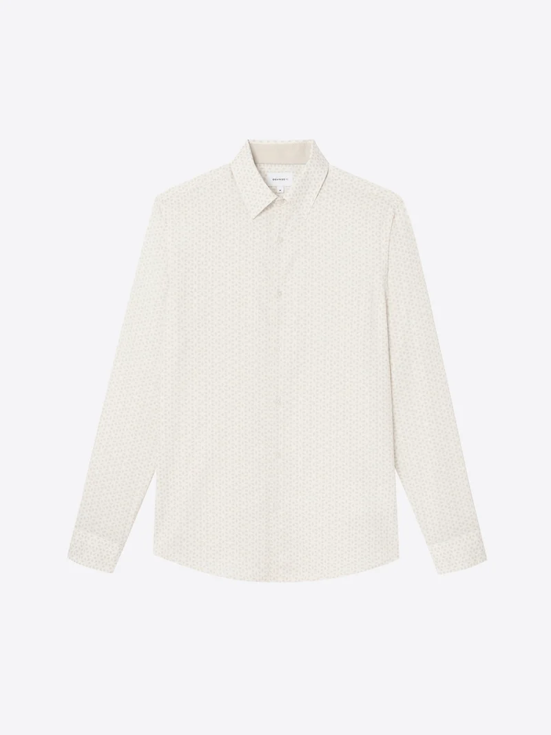 Chemise slim à motif en coton modal