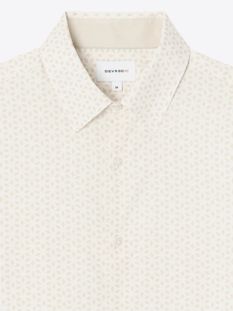 Chemise slim à motif en coton modal