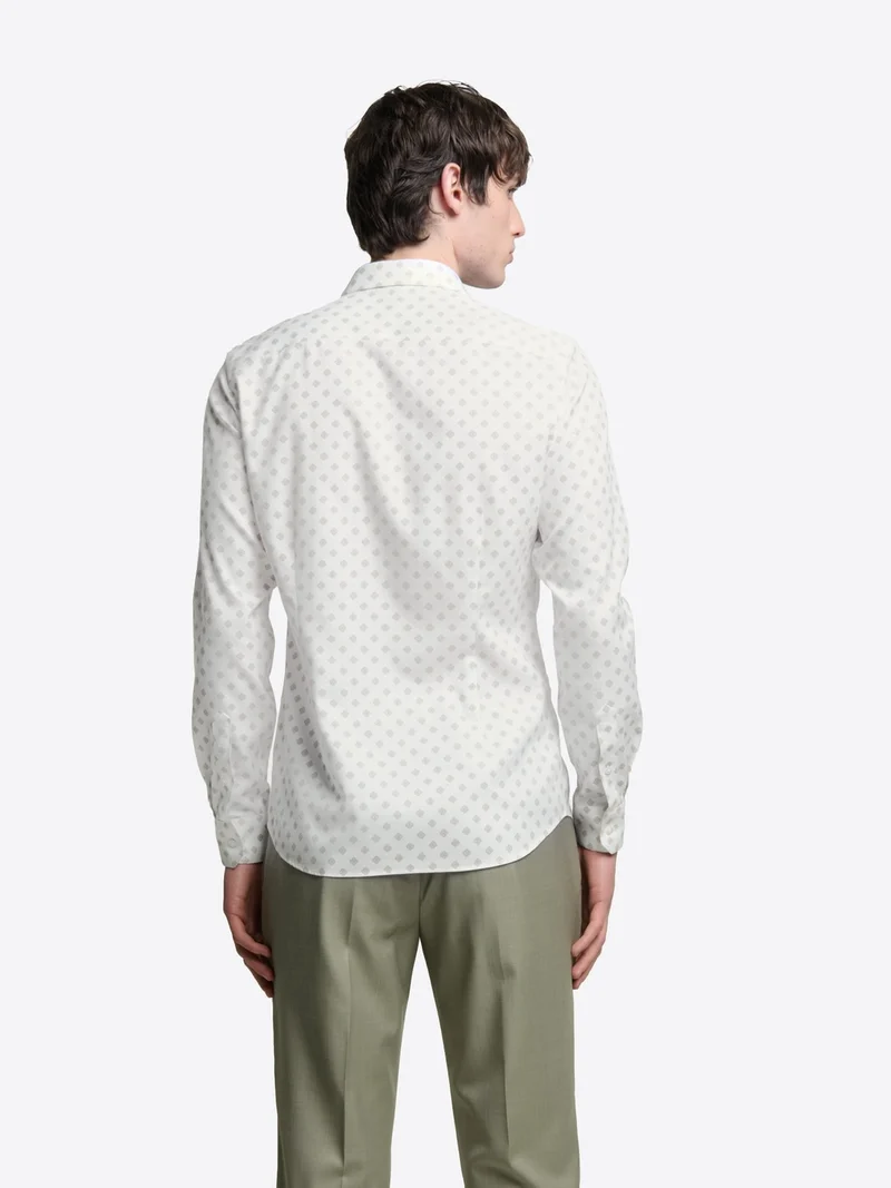 Chemise extraslim en coton double retors