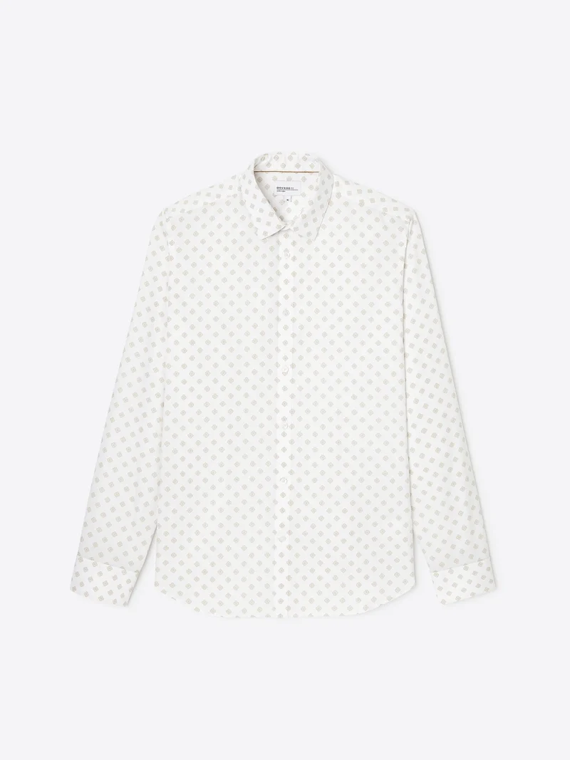 Chemise extraslim en coton double retors