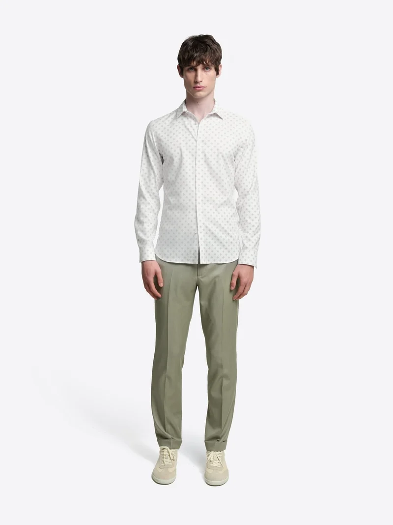 Chemise extraslim en coton double retors