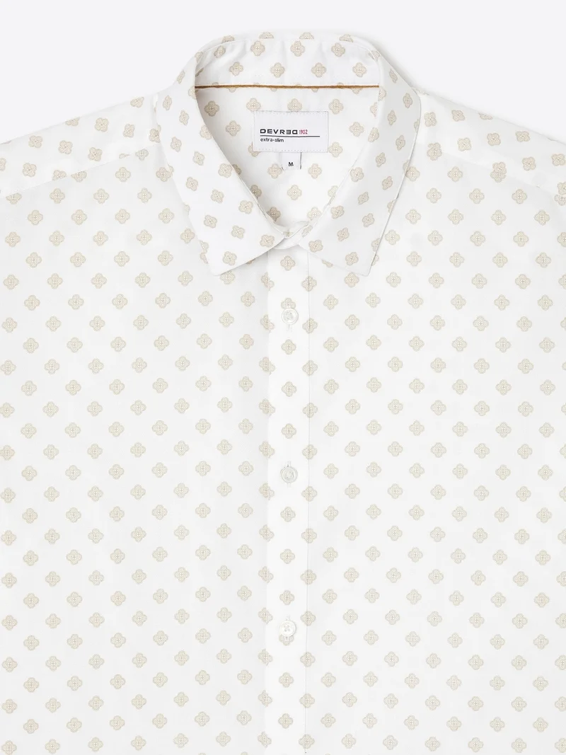 Chemise extraslim en coton double retors